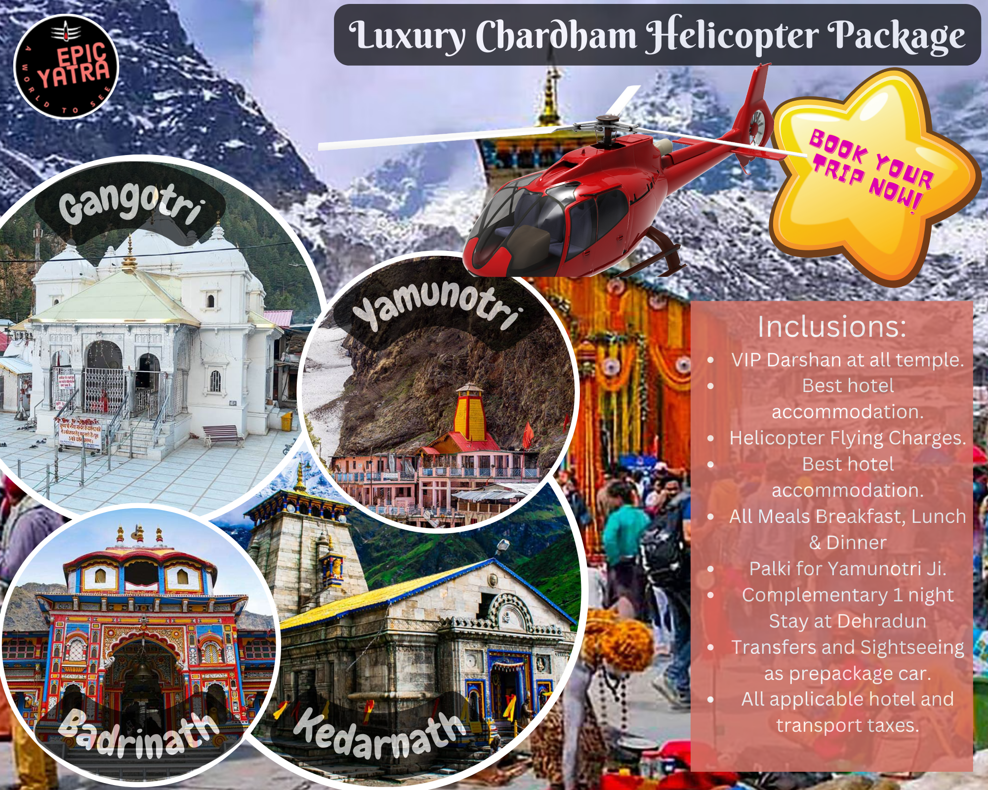 Luxury Char Dham by helicopter