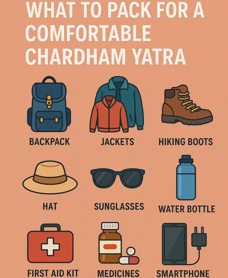 what to pack for a comfortable Chardham yatra
