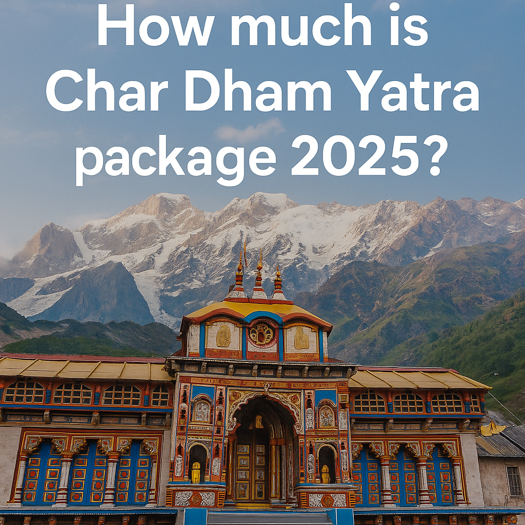 Pilgrims walking on Char Dham Yatra route with scenic Himalayan background – Char Dham Yatra budget 2025 travel guide