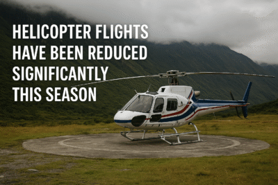 Pilgrims waiting as Char Dham helicopter services limited in 2025 due to reduced flights and high demand.