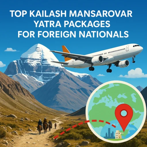 Foreign pilgrims on Kailash Mansarovar Yatra journey in the Himalayas