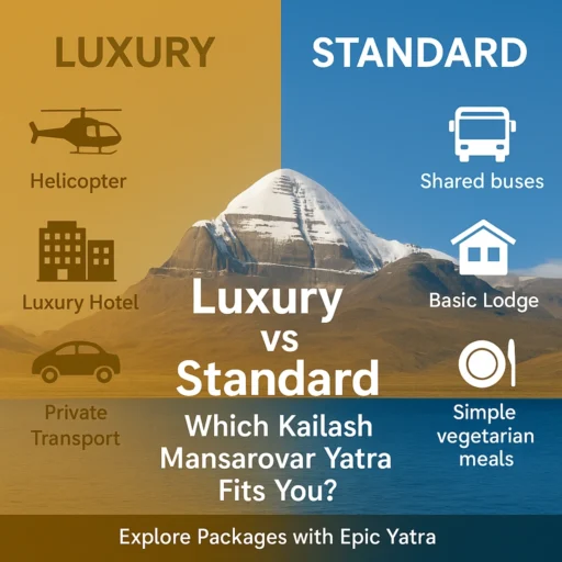 Luxury vs Standard Kailash Mansarovar Yatra comparison