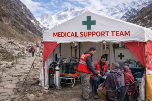 Medical support Team at Kedaranth Trek