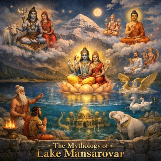What is the mythology behind Lake Mansarovar