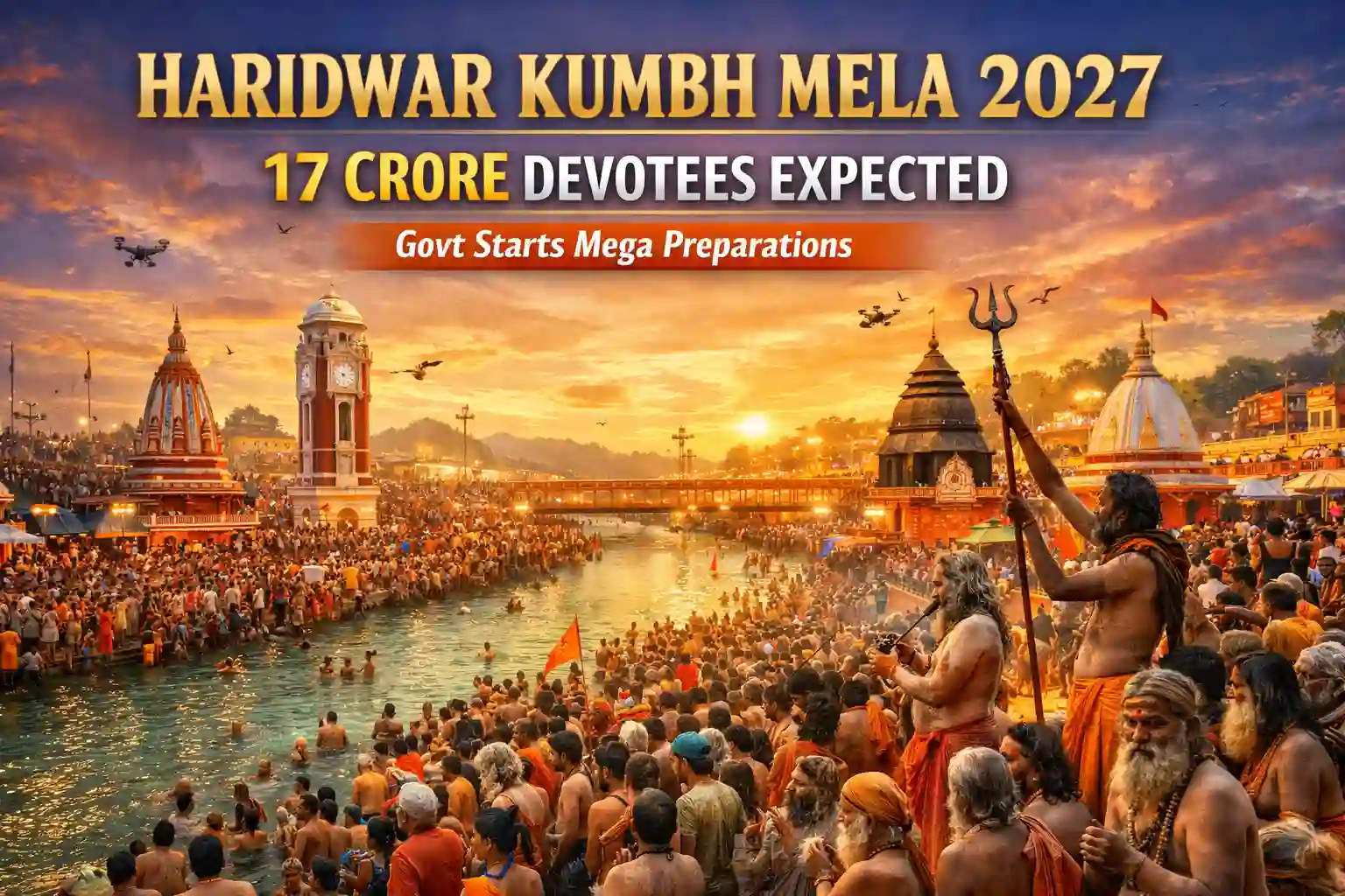 Haridwar Kumbh Mela 2027 17 Crore Devotees Expected, Govt Starts Mega Preparations.