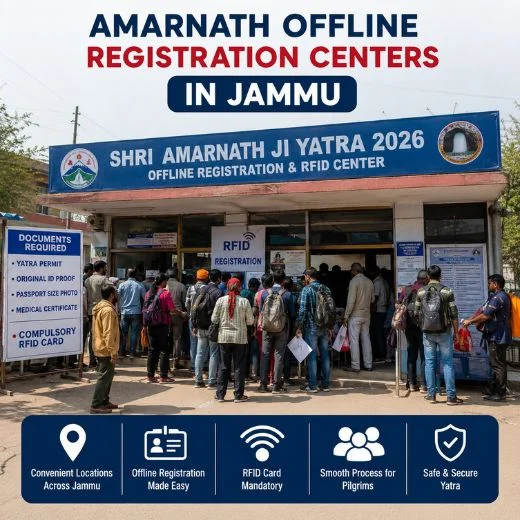 Amarnath offline registration centers in jammu