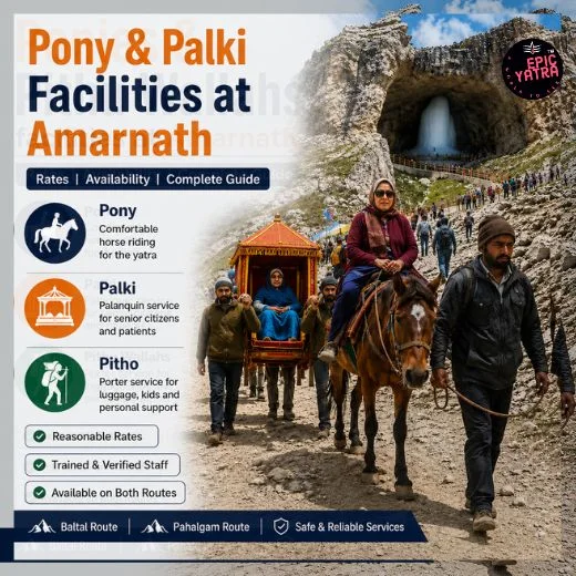 Pony and Palki facilities at Amarnath