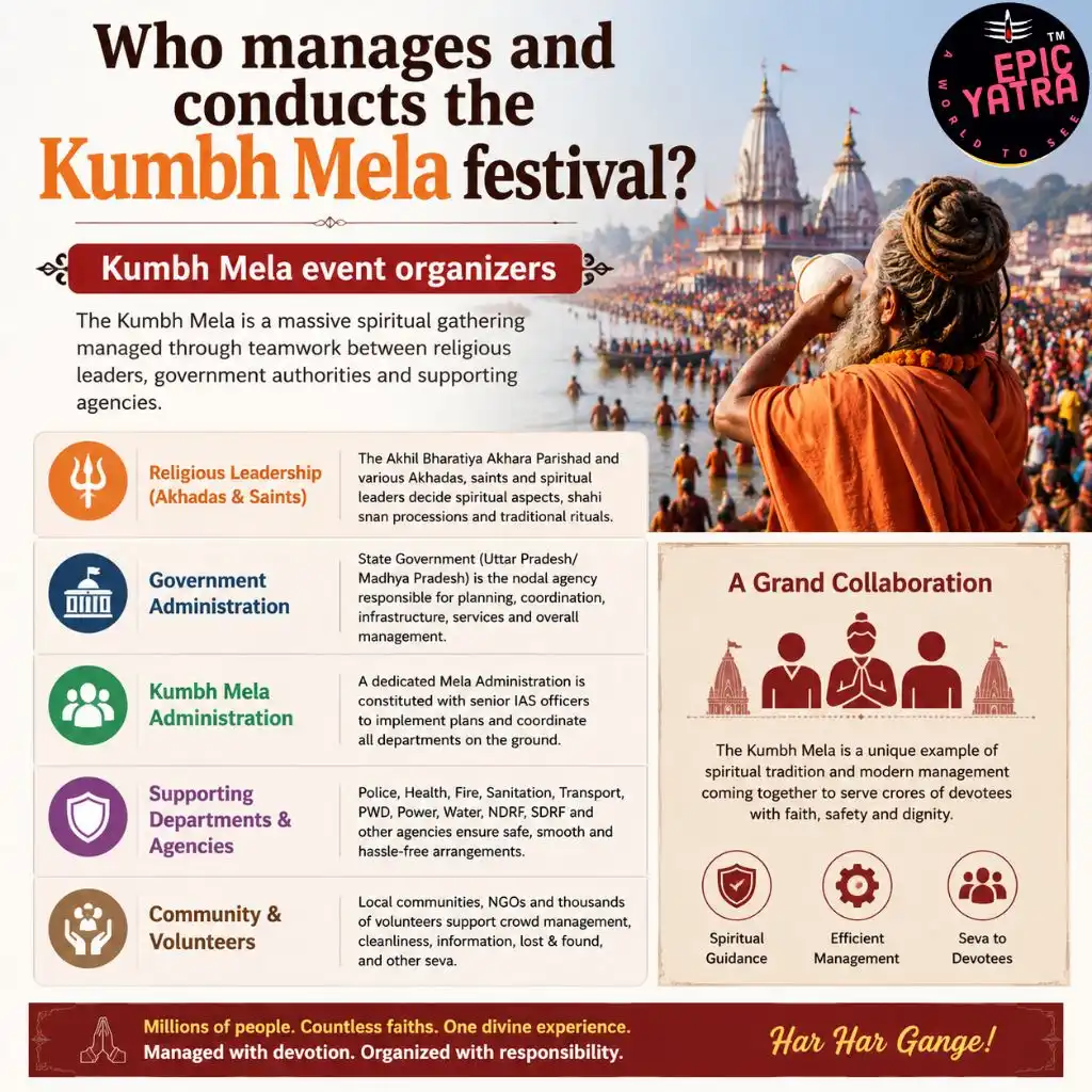 Who organises and runs the Kumbh Mela festival? || Kumbh Mela event organizers