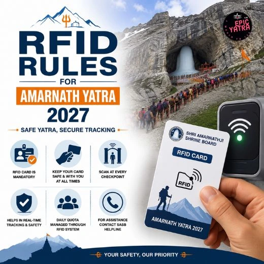 RFID Rules for Amarnath yatra 2027
